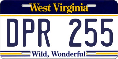 WV license plate DPR255