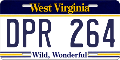 WV license plate DPR264