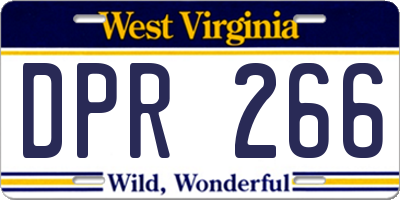 WV license plate DPR266
