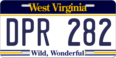 WV license plate DPR282