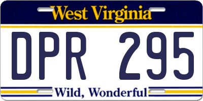 WV license plate DPR295