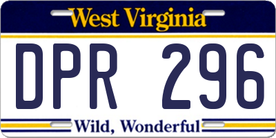 WV license plate DPR296
