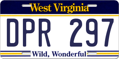 WV license plate DPR297