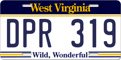 WV license plate DPR319