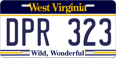 WV license plate DPR323