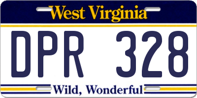 WV license plate DPR328