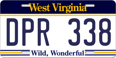 WV license plate DPR338