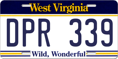 WV license plate DPR339