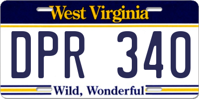 WV license plate DPR340
