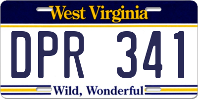 WV license plate DPR341