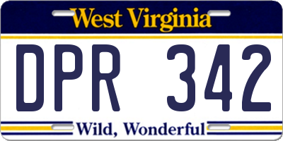 WV license plate DPR342