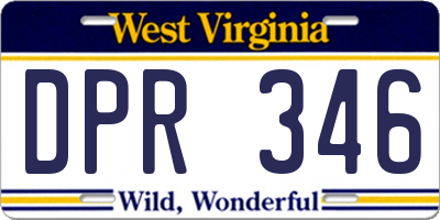 WV license plate DPR346