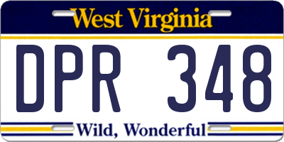 WV license plate DPR348