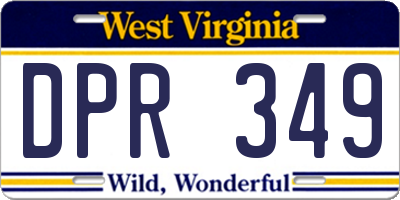 WV license plate DPR349