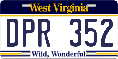 WV license plate DPR352