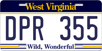 WV license plate DPR355