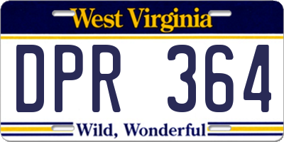 WV license plate DPR364