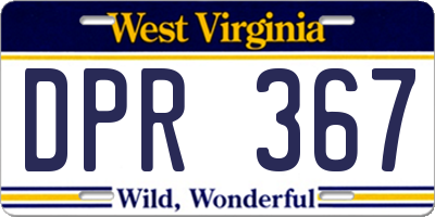 WV license plate DPR367