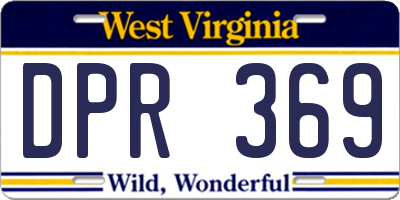 WV license plate DPR369