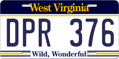 WV license plate DPR376