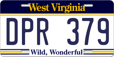 WV license plate DPR379