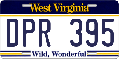 WV license plate DPR395