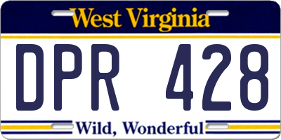 WV license plate DPR428