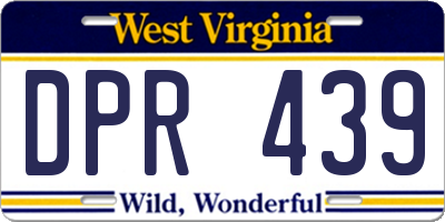 WV license plate DPR439