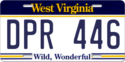 WV license plate DPR446