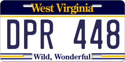 WV license plate DPR448