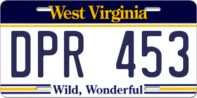 WV license plate DPR453