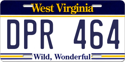 WV license plate DPR464