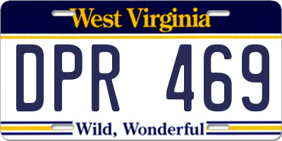 WV license plate DPR469