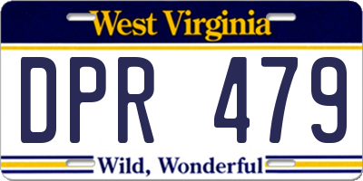 WV license plate DPR479
