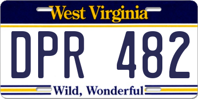 WV license plate DPR482