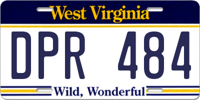 WV license plate DPR484