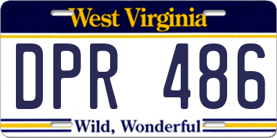 WV license plate DPR486