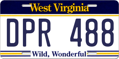 WV license plate DPR488