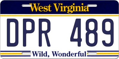 WV license plate DPR489