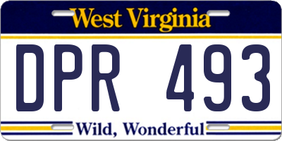 WV license plate DPR493