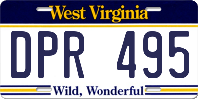WV license plate DPR495
