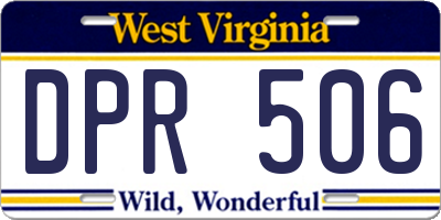 WV license plate DPR506