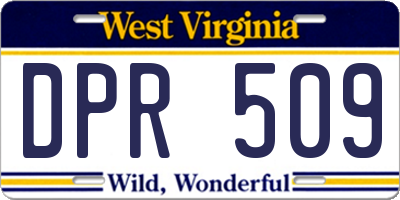 WV license plate DPR509