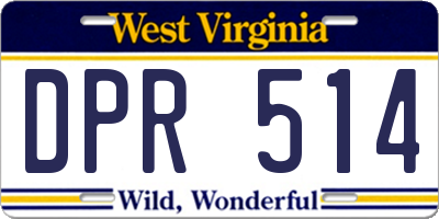 WV license plate DPR514