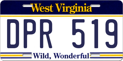 WV license plate DPR519