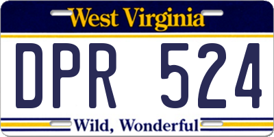 WV license plate DPR524