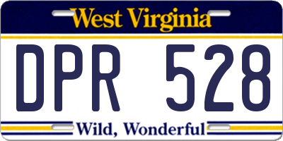 WV license plate DPR528
