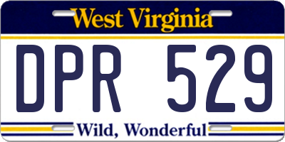 WV license plate DPR529