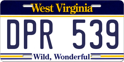 WV license plate DPR539