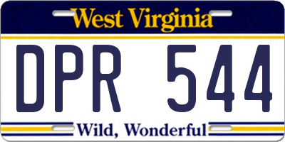 WV license plate DPR544